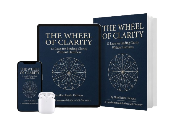 The Wheel of Clarity — book, companion journal, and audiobook. A complete system for finding clarity without hardness, by Allan Reedtz Durhuus.